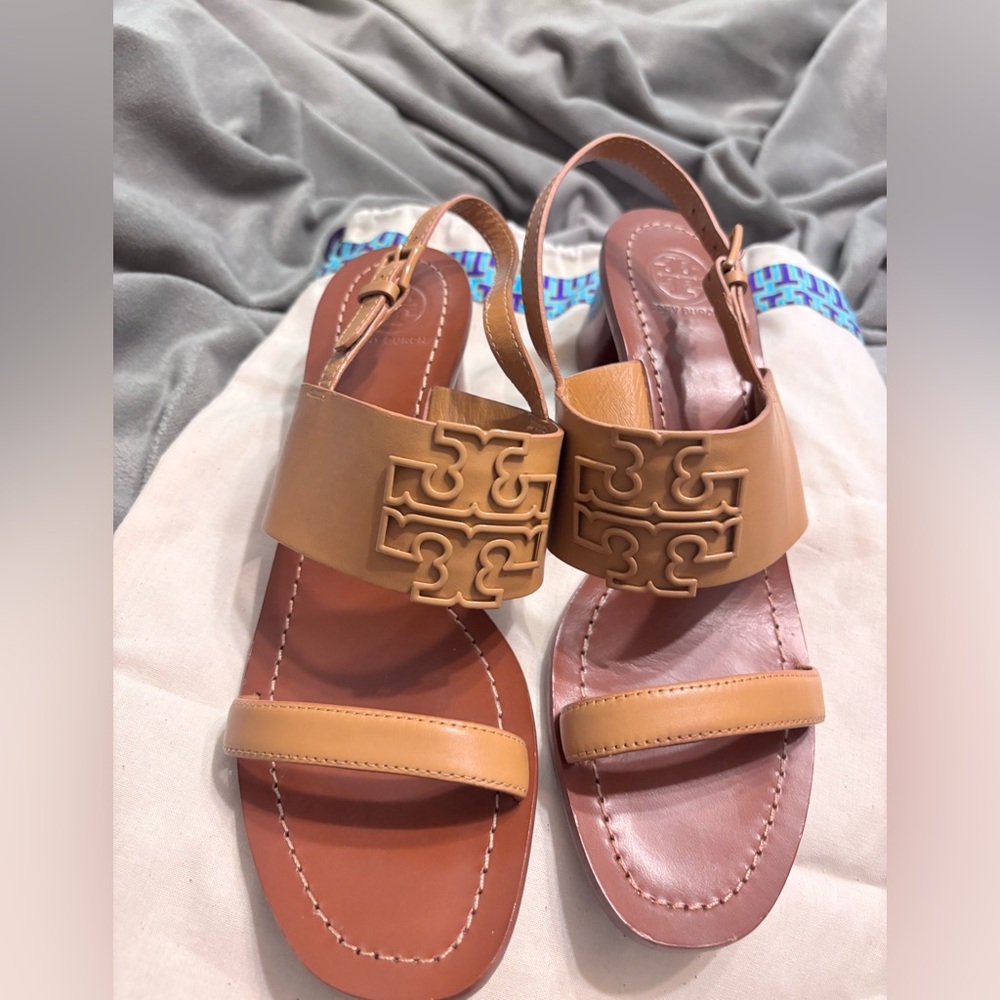 Tory Burch Brown Leather Sandals